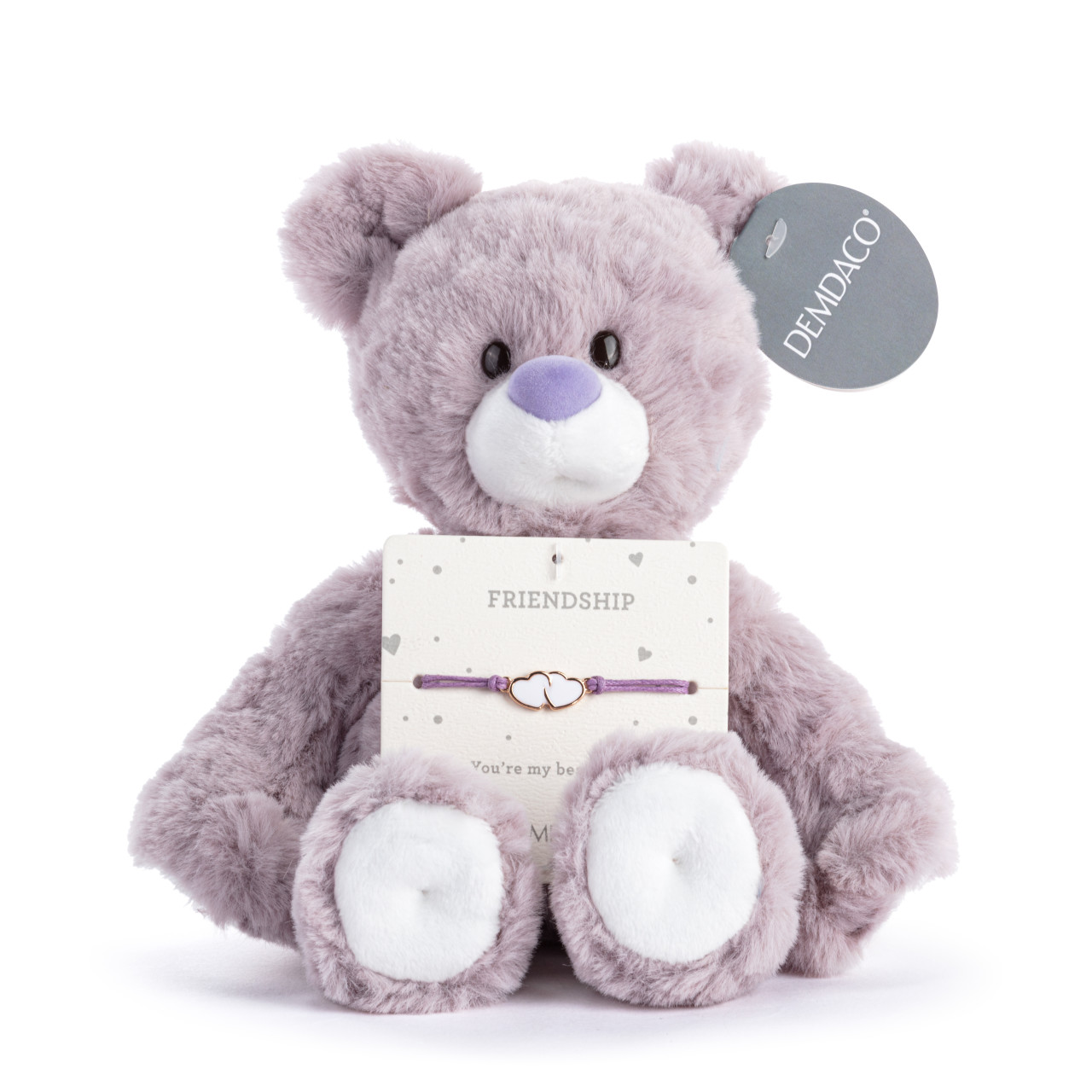Friendship Purple Bear - 8in thumbnail