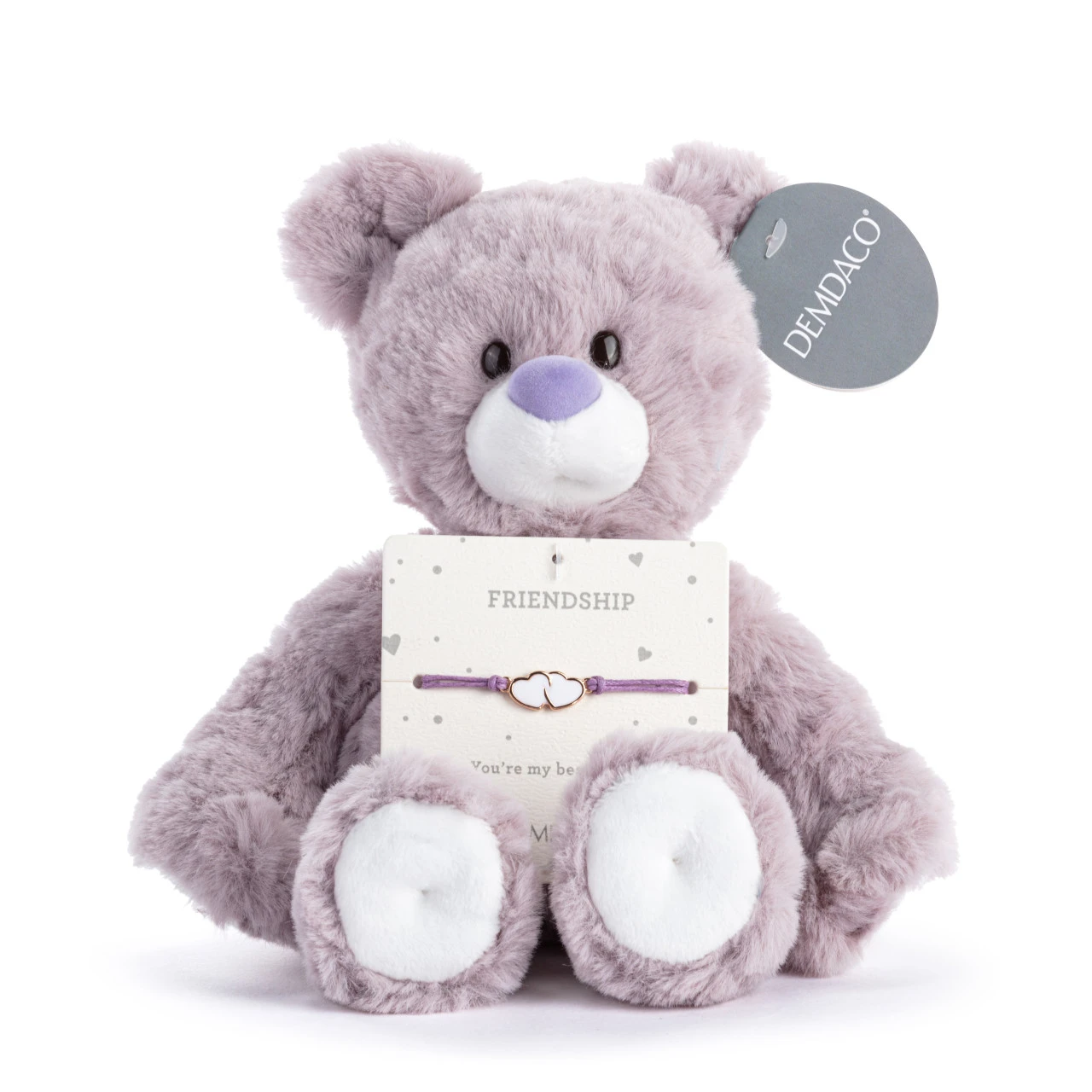 Friendship Purple Bear - 8in thumbnail