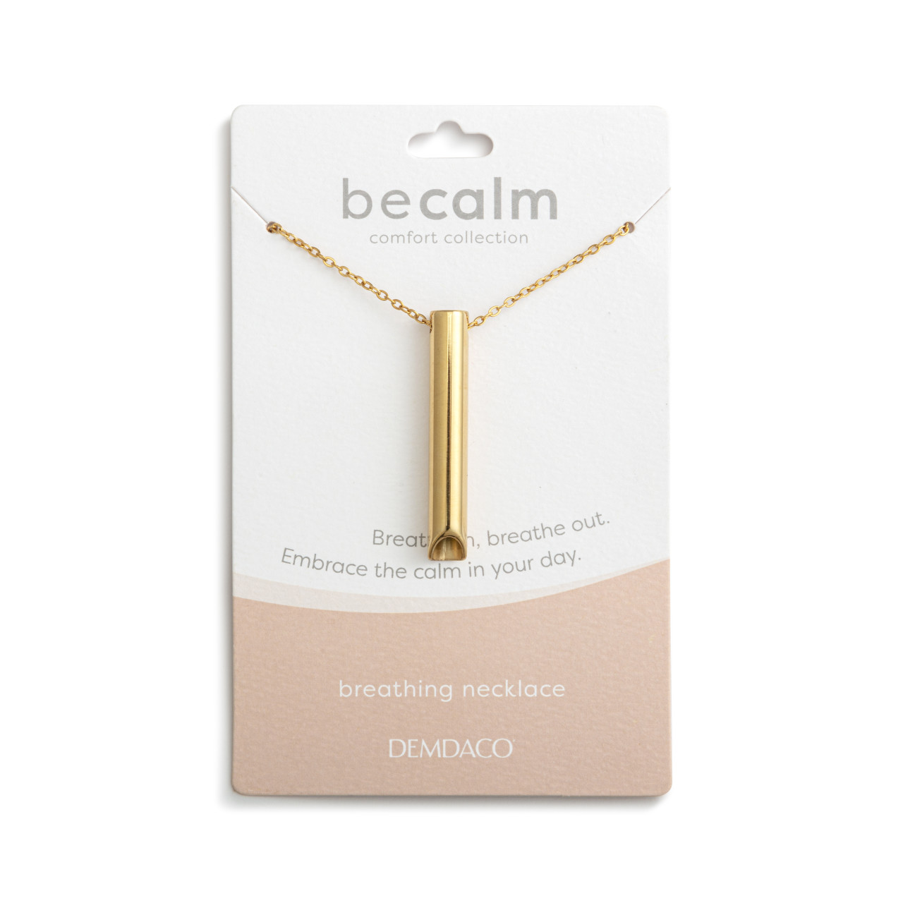 BeCalm Gold Breathing Necklace - 20in thumbnail