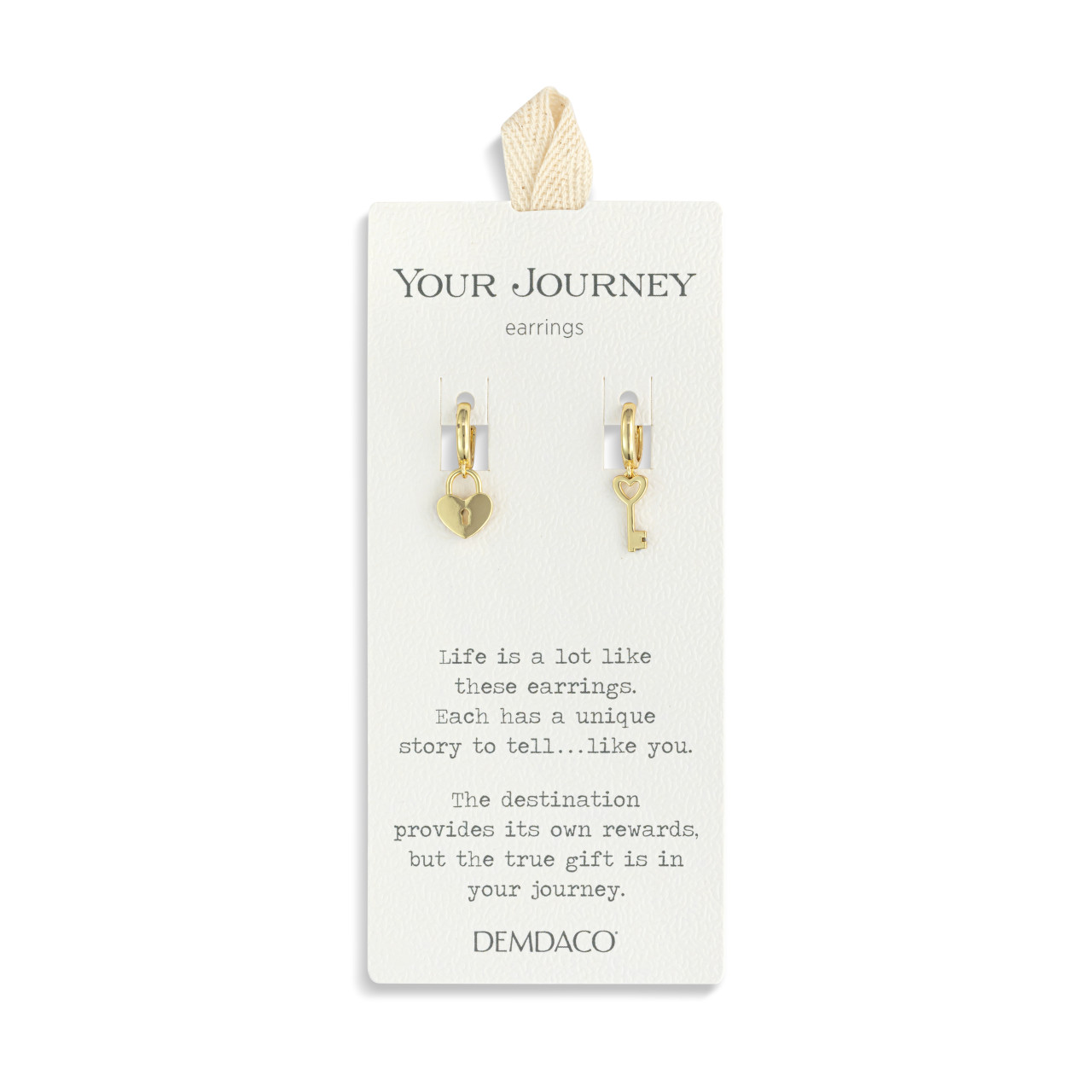 Mismatched Lock & Key Earring Set - 14mm thumbnail
