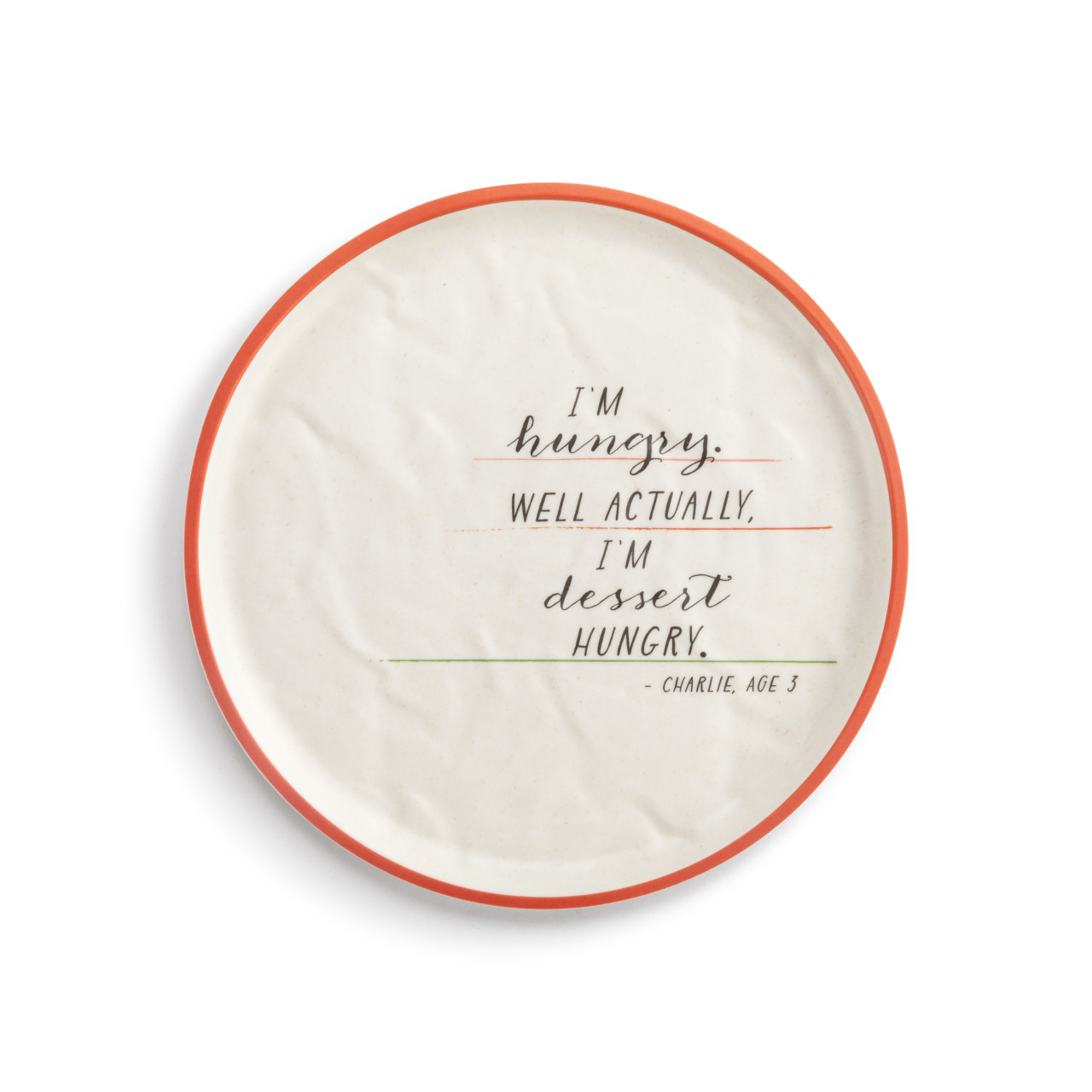 Live From Snack Time I'm Dessert Hungry Melamine Plate - 8in thumbnail