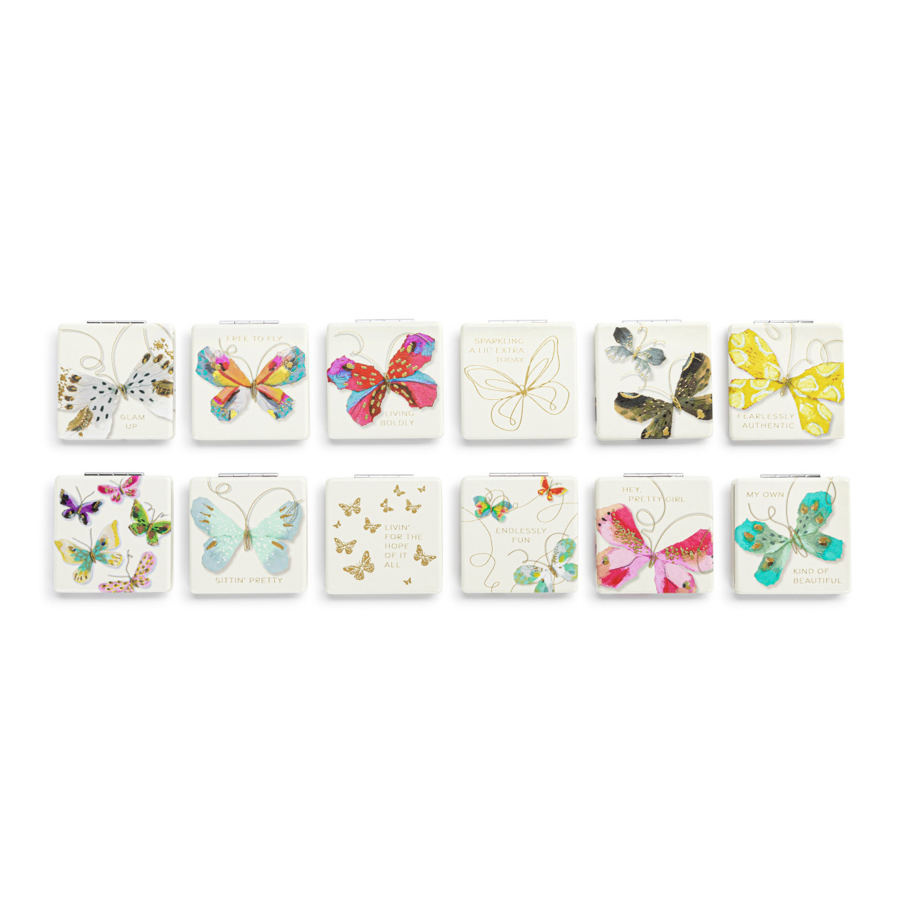 Butterfly Pocket Mirror - 12pc set thumbnail