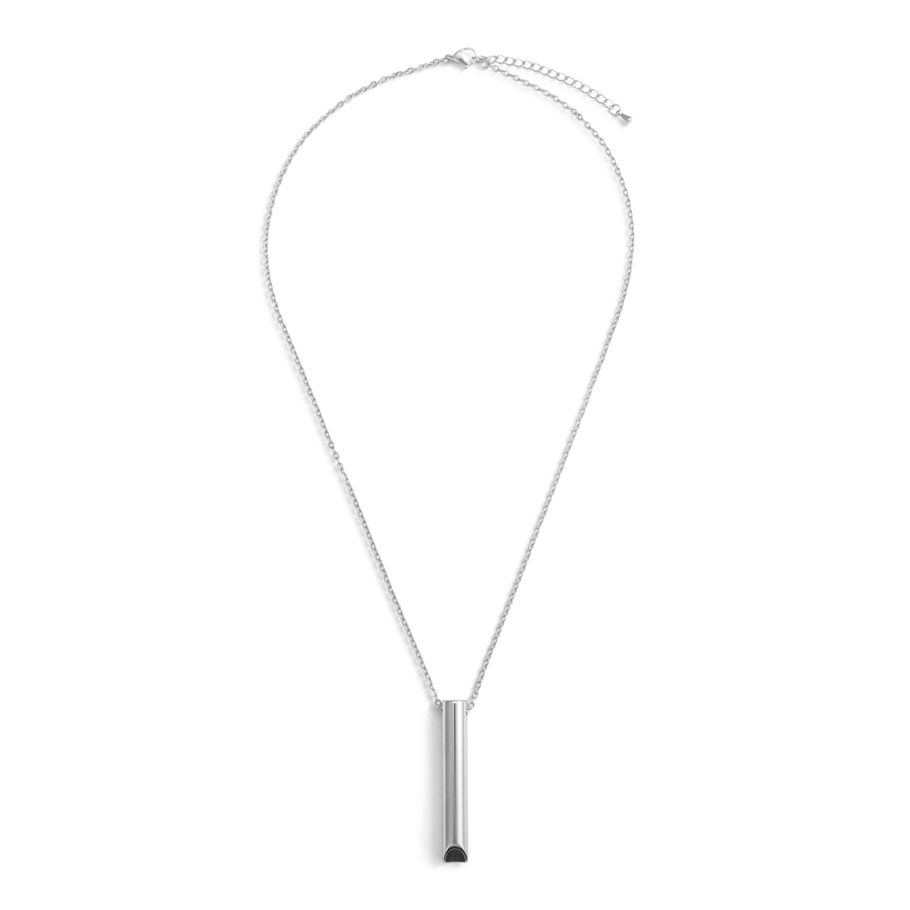 BeCalm Silver Breathing Necklace - 20in thumbnail