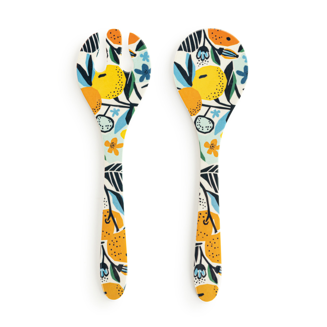 Citrus Blooms Bamboo Melamine Utensil Set - 3x11in thumbnail