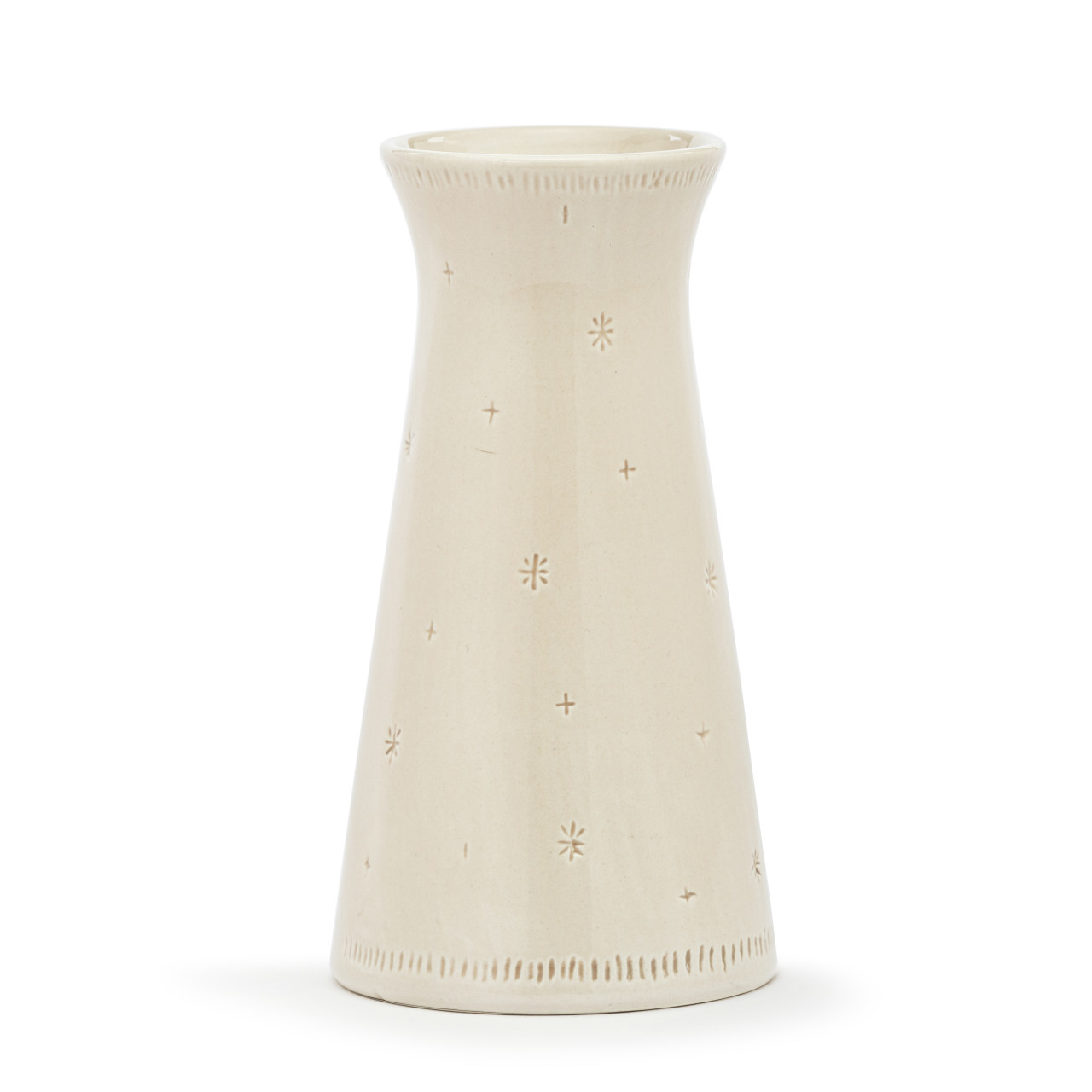 Holy Family Sculpted Cream Vase - 4x7.5in thumbnail