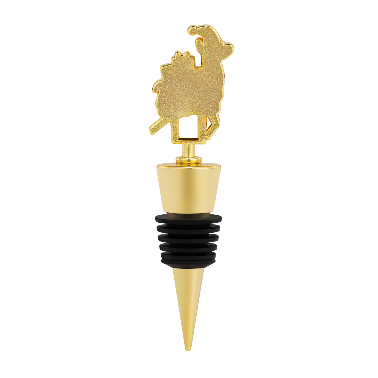 Llama Gold Enamel Bottle Stopper - 4in thumbnail