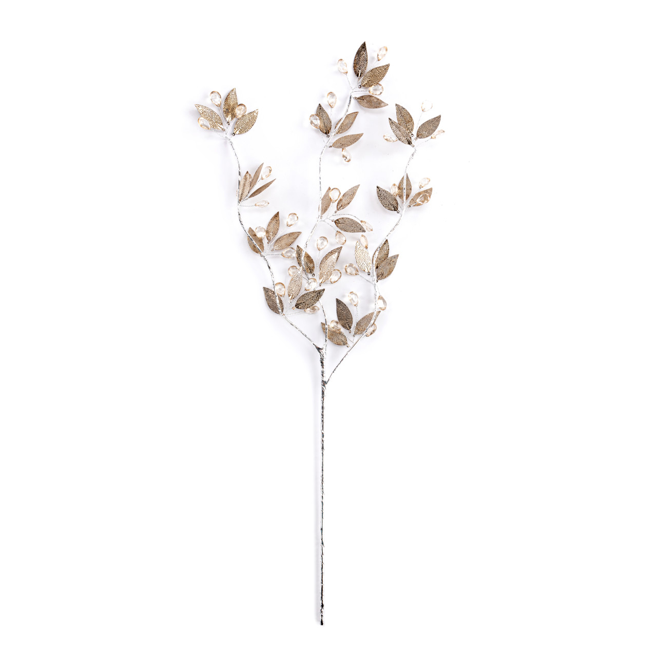Gold Leaves and Berries Spray Pick - 26in thumbnail
