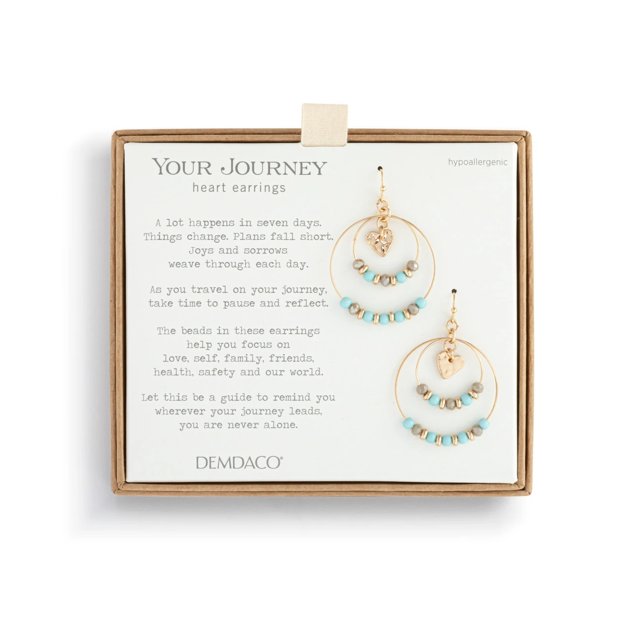 Beaded Love Turquoise Earrings - 2in thumbnail