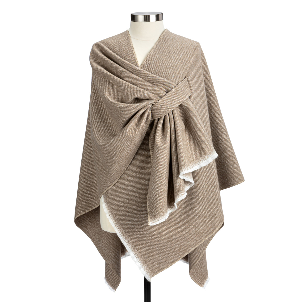 Heathered Brown Keyhole Wrap - 52x29.5in thumbnail