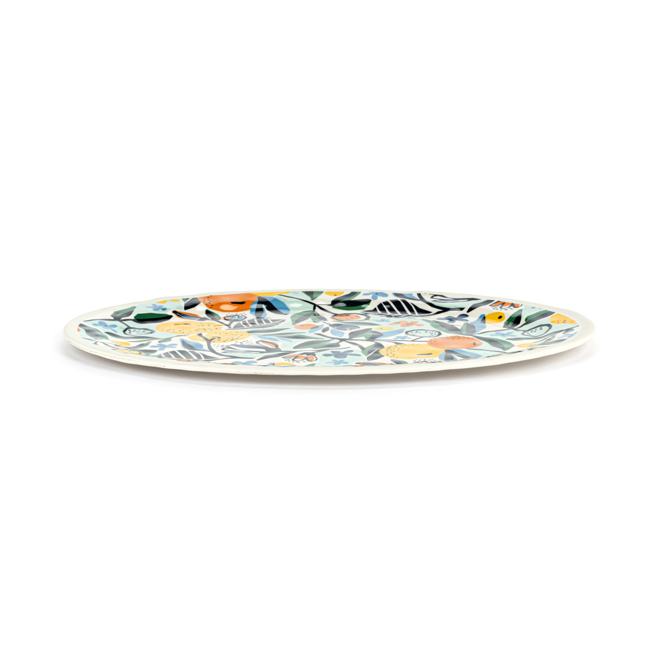 Citrus Blooms Bamboo Large Melamine Oval Platter - 20x14in thumbnail