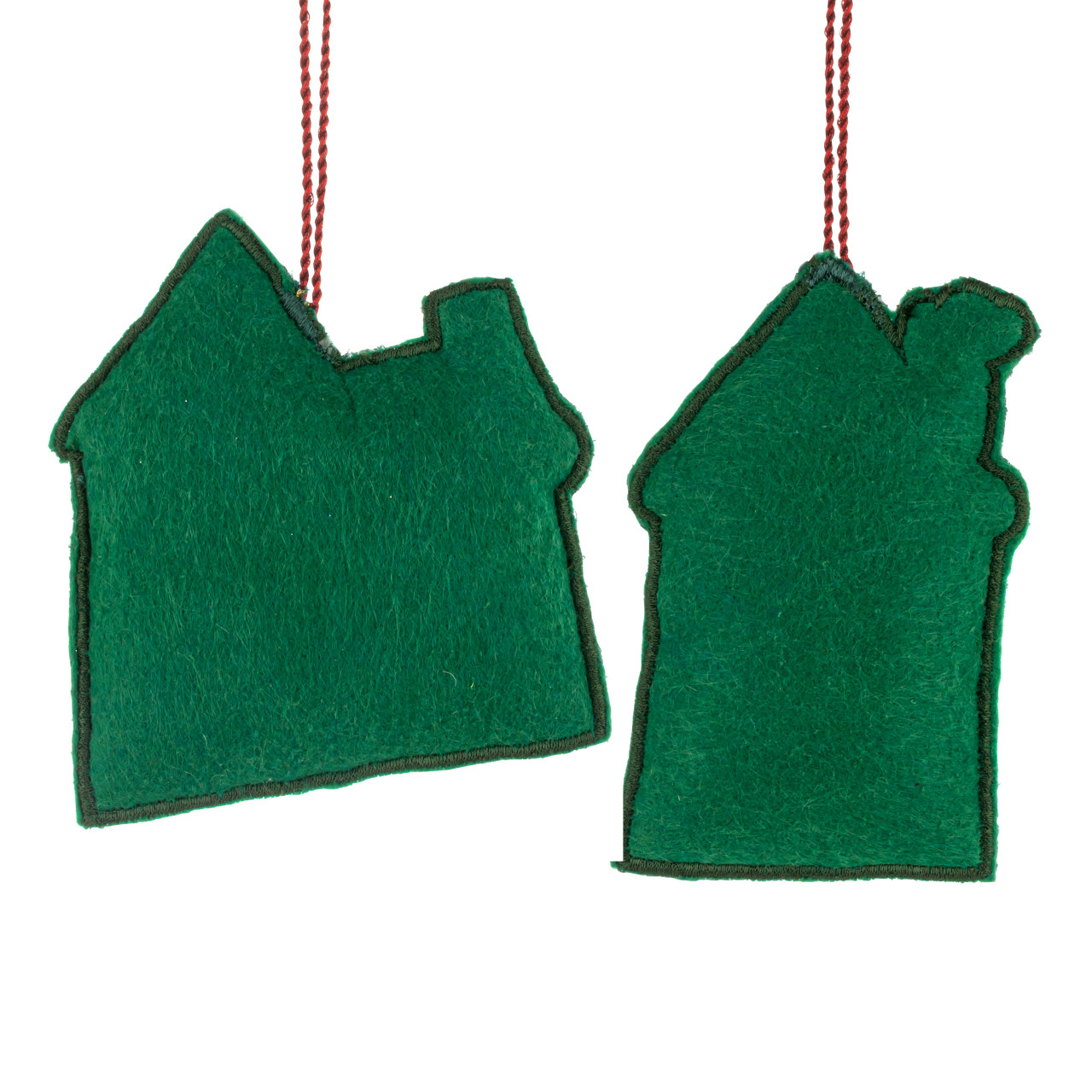 Home Green Beaded Pillow Ornaments 2 Assorted - 5in thumbnail