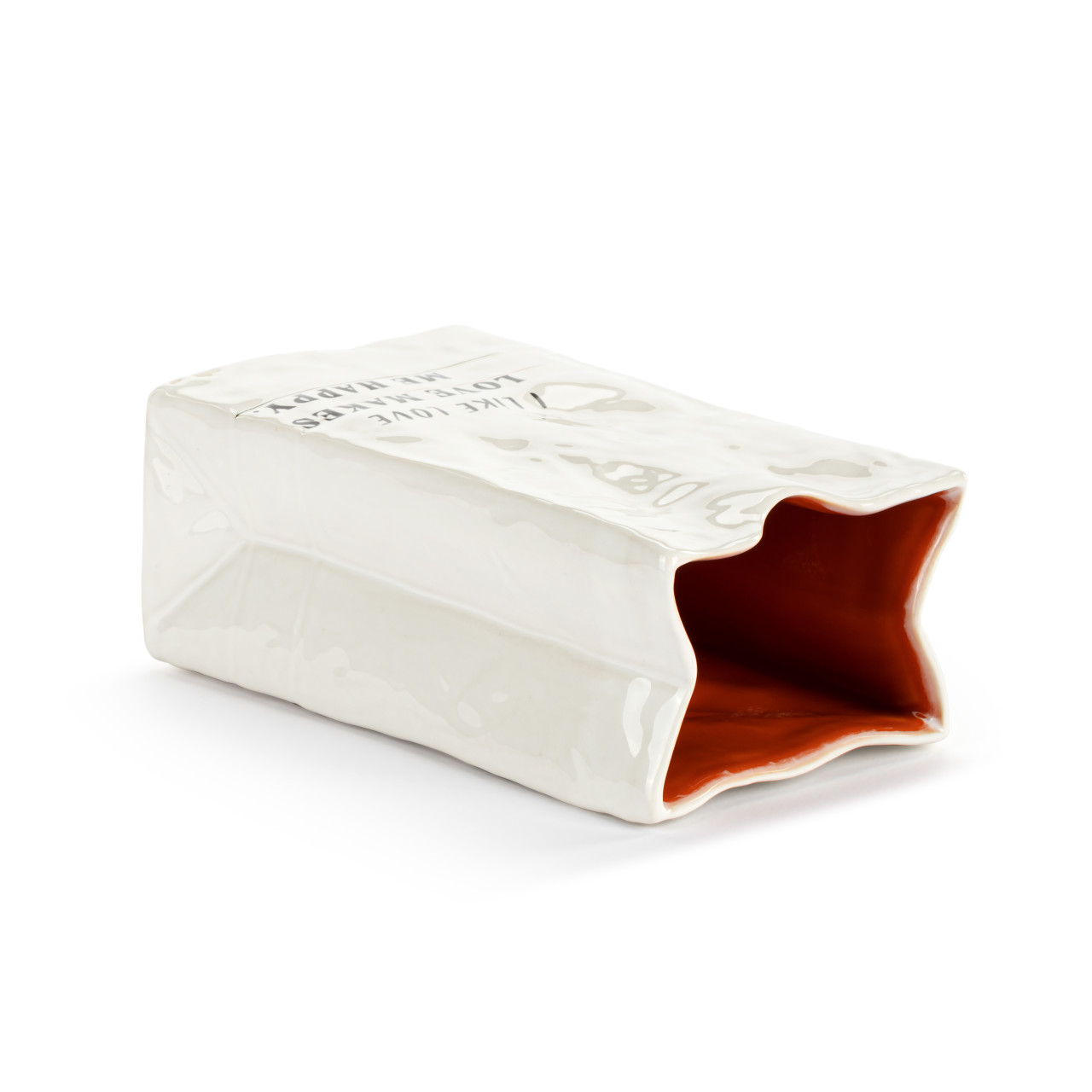 Live From Snack Time Love Makes Me Happy Ceramic Small Notepaper Vase - 4x6in thumbnail