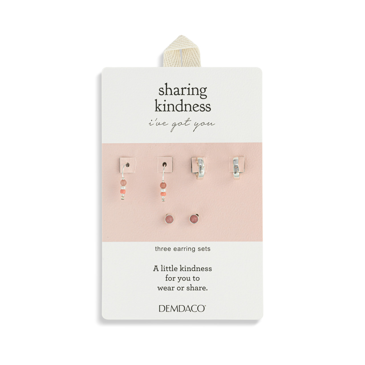 Dainty Bead Silver & Red Earrings - 12x10mm thumbnail