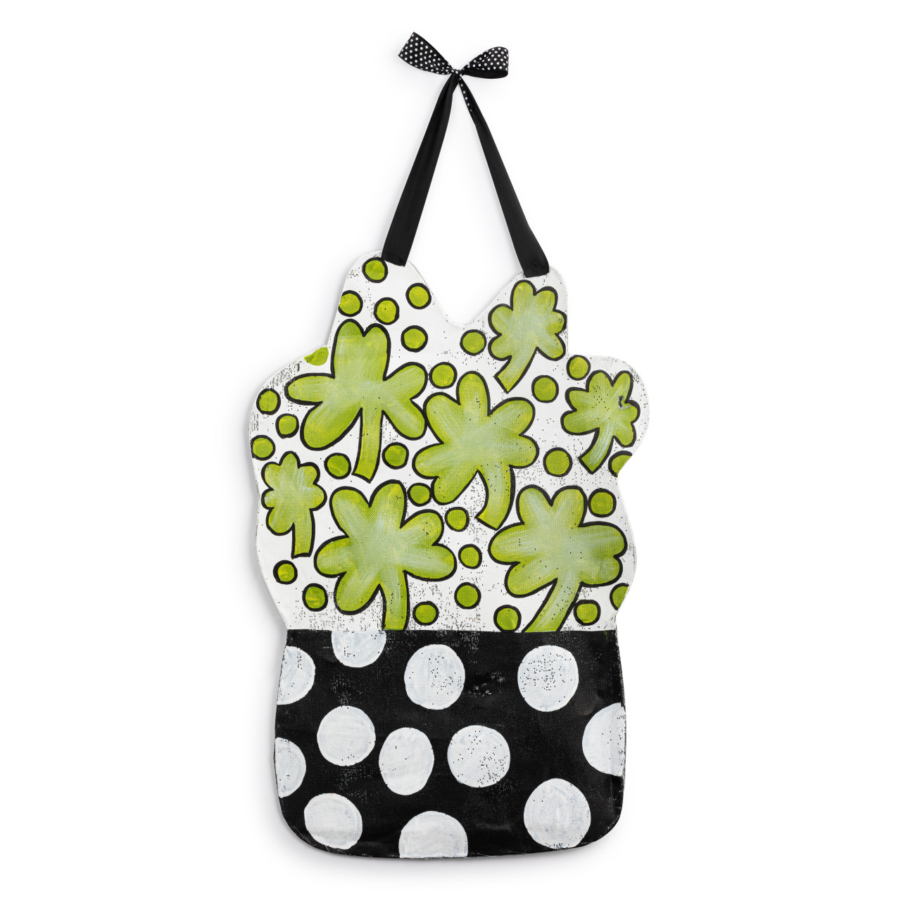 Reversible Daisies in Pot & Shamrock Door Hanger - 20x32in thumbnail
