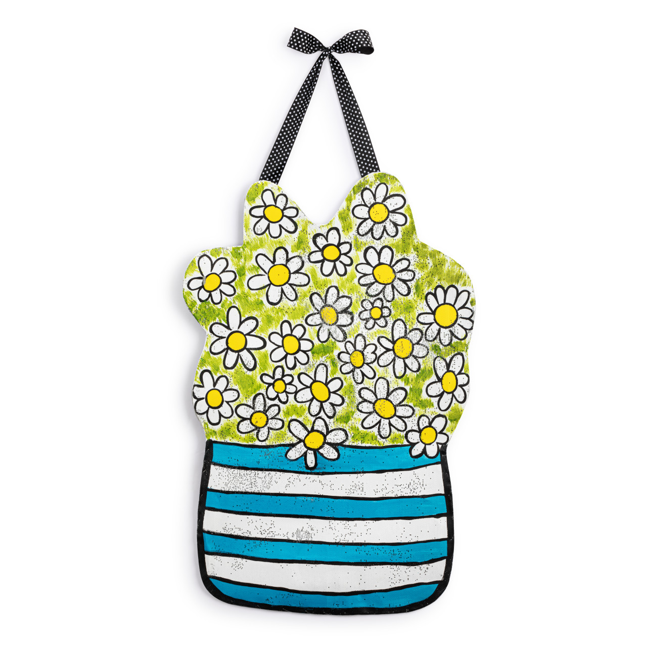 Reversible Daisies in Pot & Shamrock Door Hanger - 20x32in thumbnail
