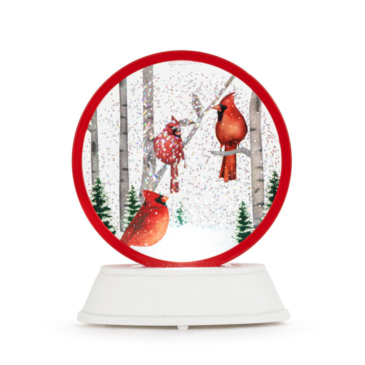 Sparkly Red Cardinal LED Snow Globe - 4x5.5in thumbnail