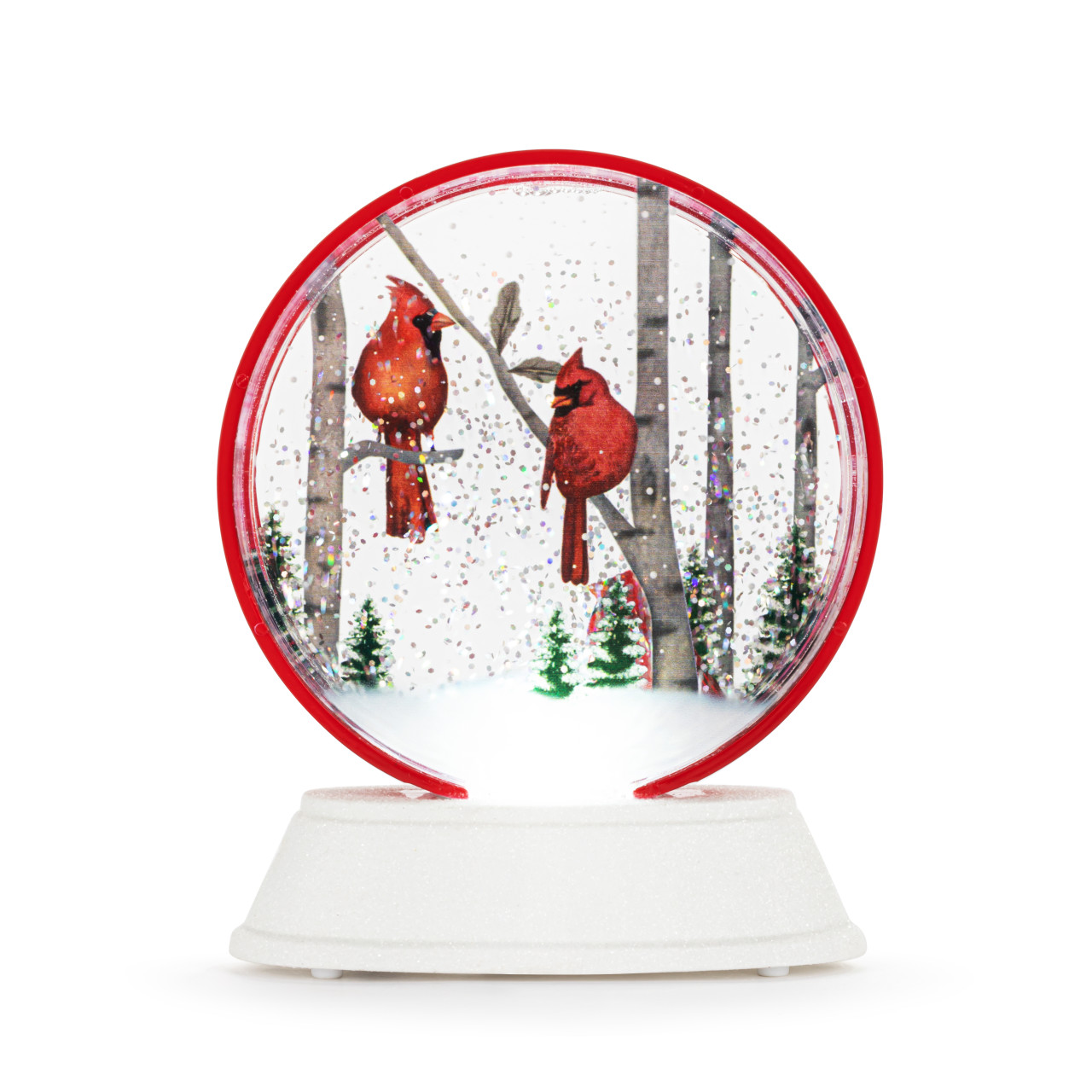 Sparkly Red Cardinal LED Snow Globe - 4x5.5in thumbnail