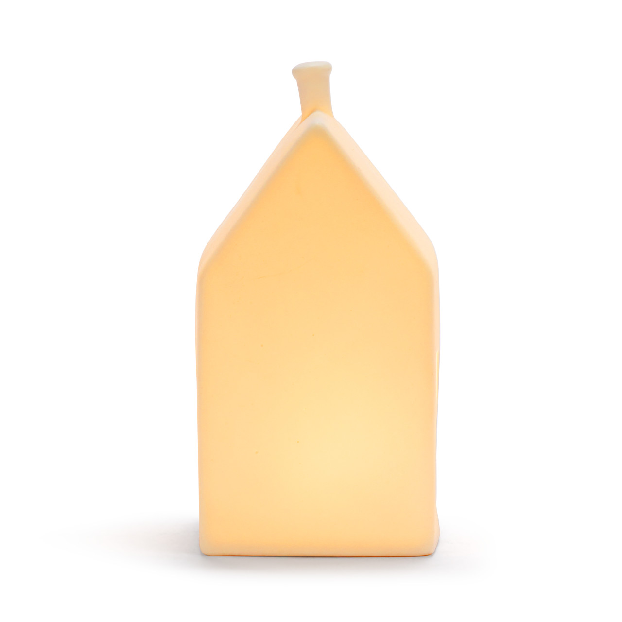 White LED Ceramic House Figure - 3x6in thumbnail