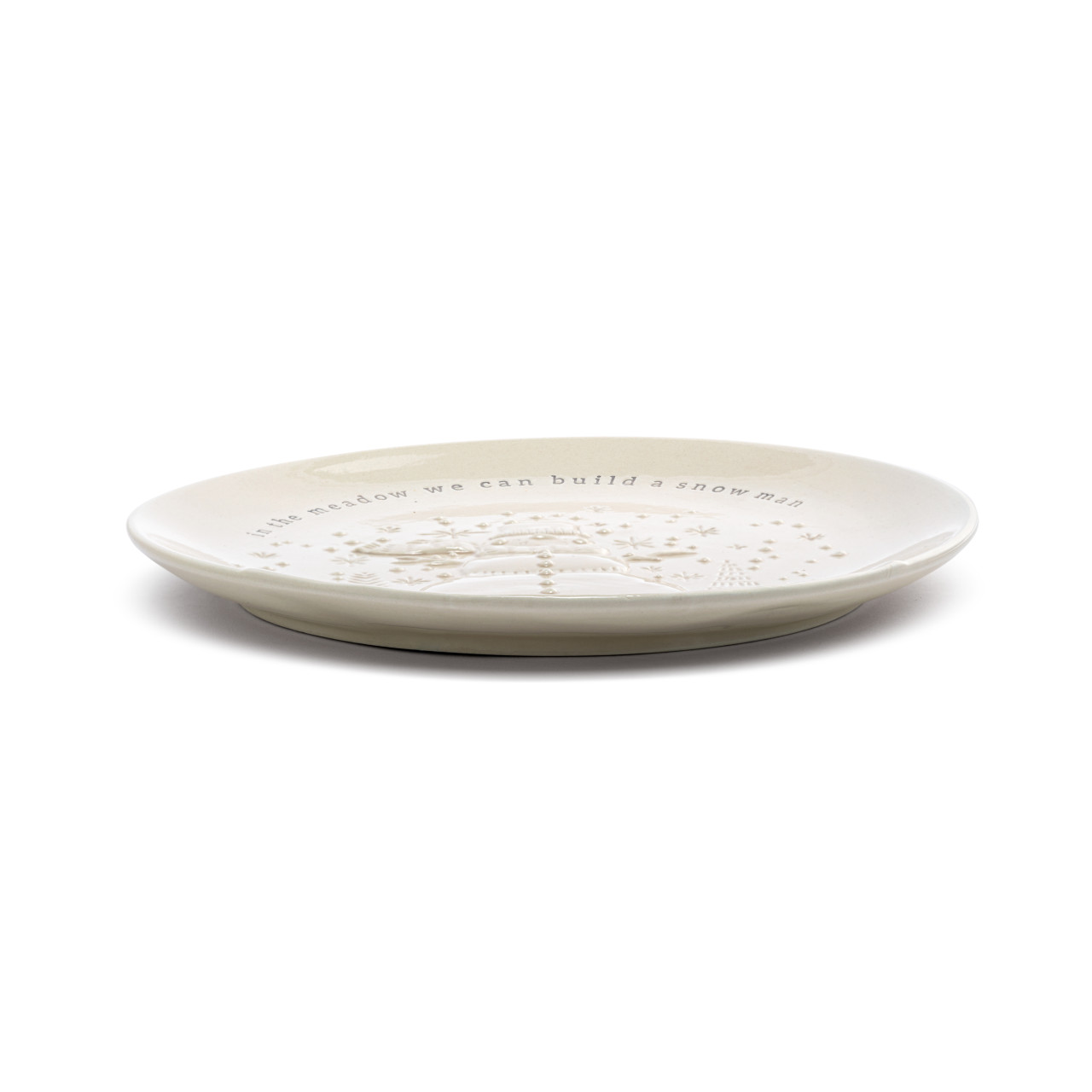 In the Meadow We Can Build a Snowman Ceramic Cookie Plate - 10in thumbnail