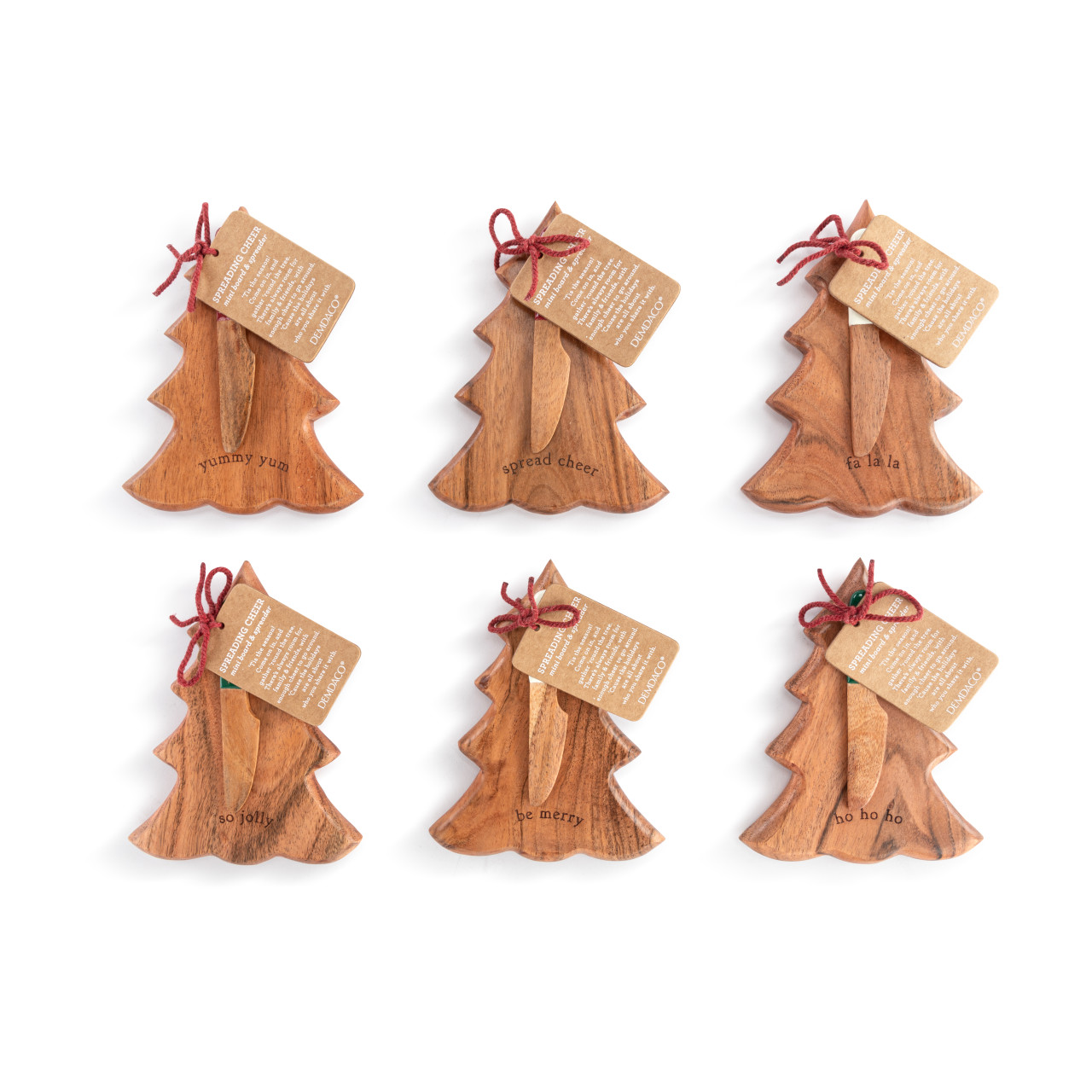 Tree Mini Wood Serving Board 6 Assorted - 5x6.5in thumbnail