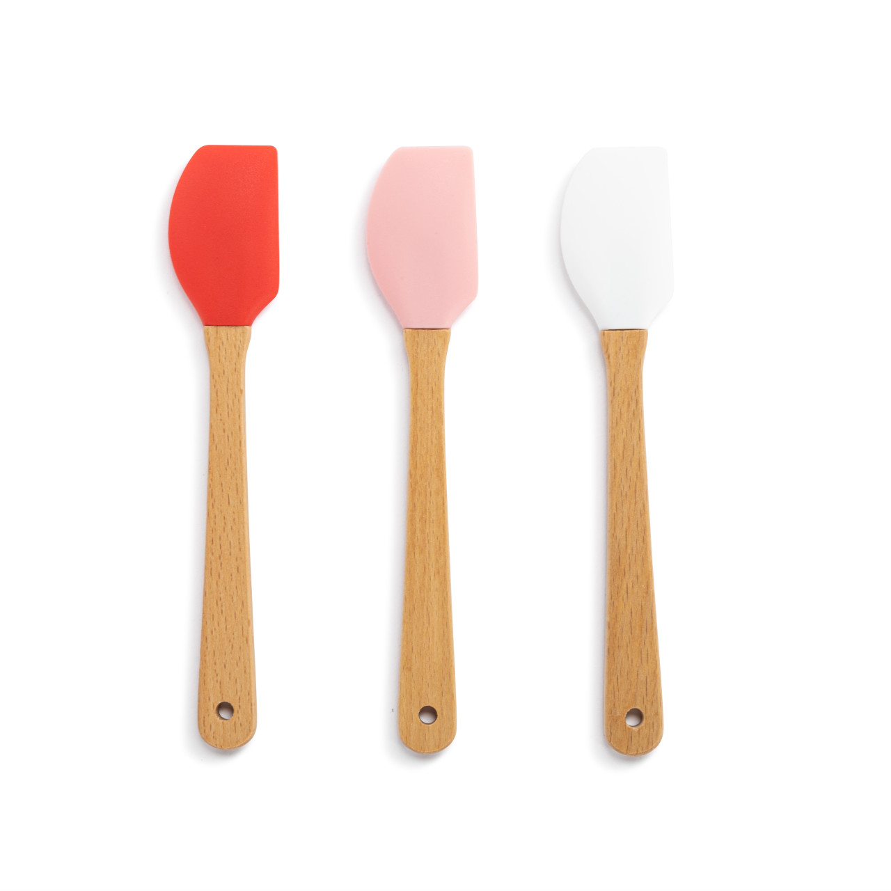 Mrs. Claus Caring Collection Red White Pink Mini Spatulas Set of 3 - 1.5x8in thumbnail