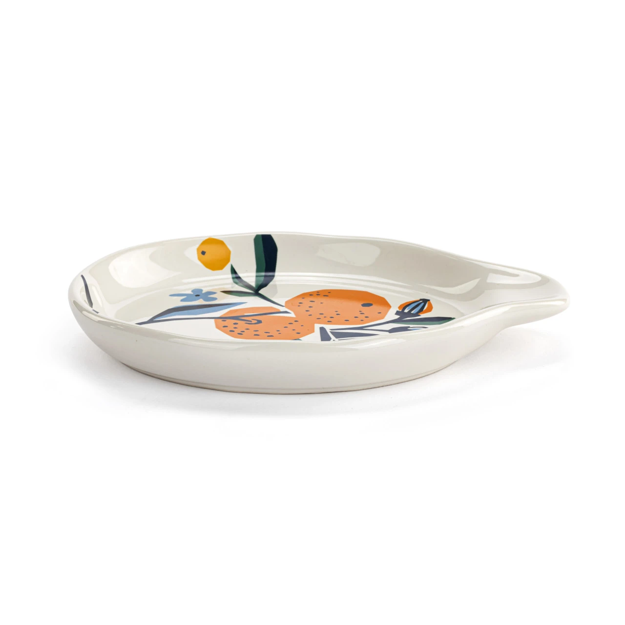 Citrus Blooms Ceramic Spoon Rest - 4.5x6in thumbnail