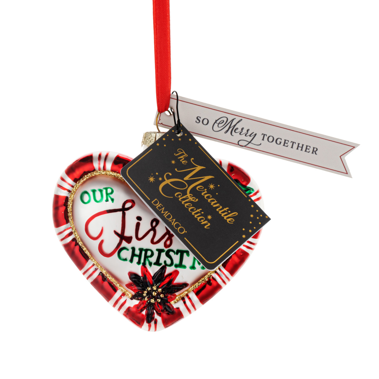 Our First Christmas Milestone Ornament - 4x3in thumbnail