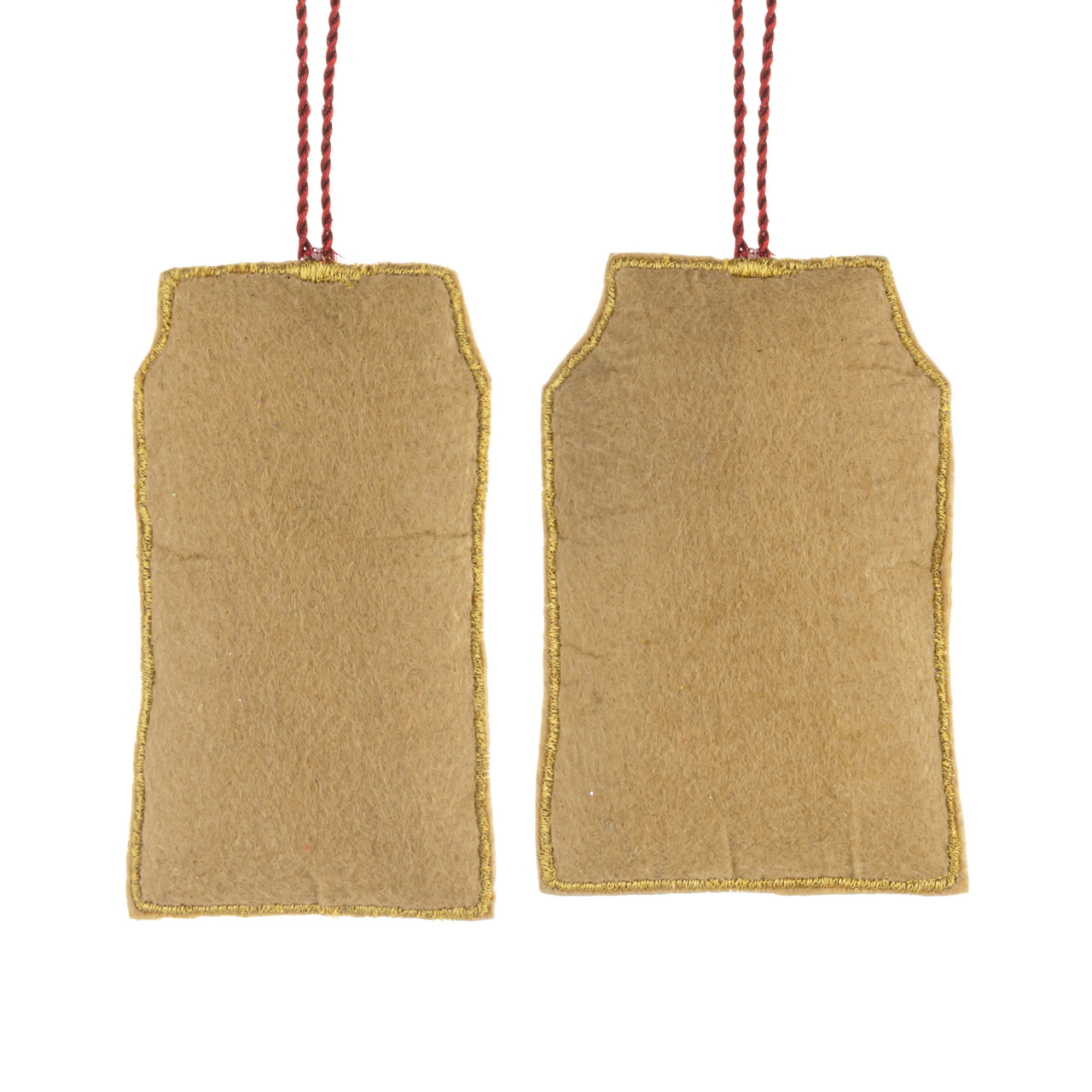 Gingerbread House Beaded Fabric Ornaments 2 Assorted - 3x4in thumbnail