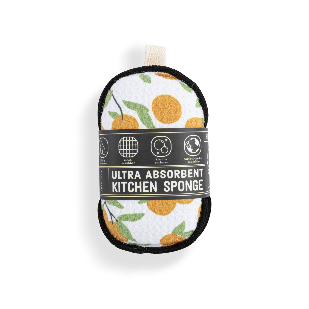 Citrus Orange Absorbent Reversible Sponges Set of 2 - 3x5in thumbnail