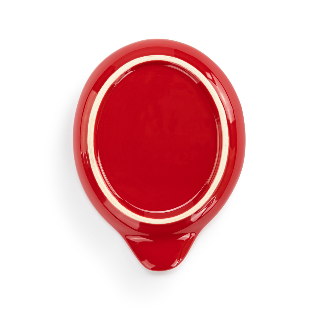 Red Christmas Tree Ceramic Spoon Rest - 4.5x6in thumbnail