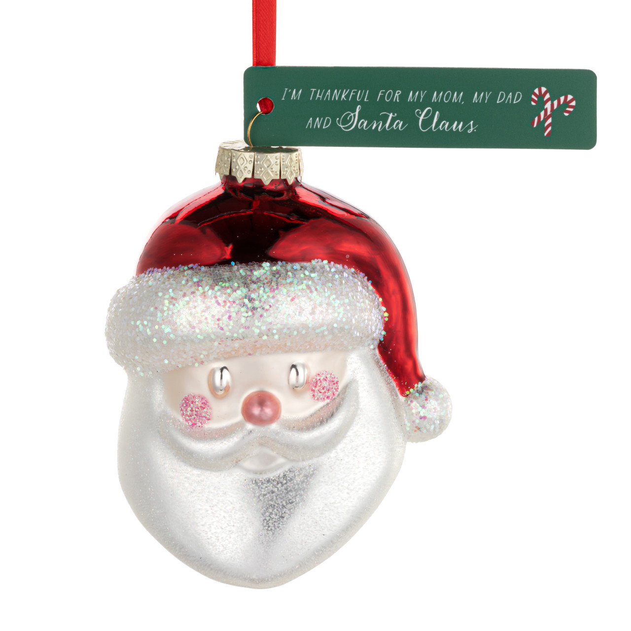 Live From Snack Thankful For Santa Claus Ornament - 5in thumbnail