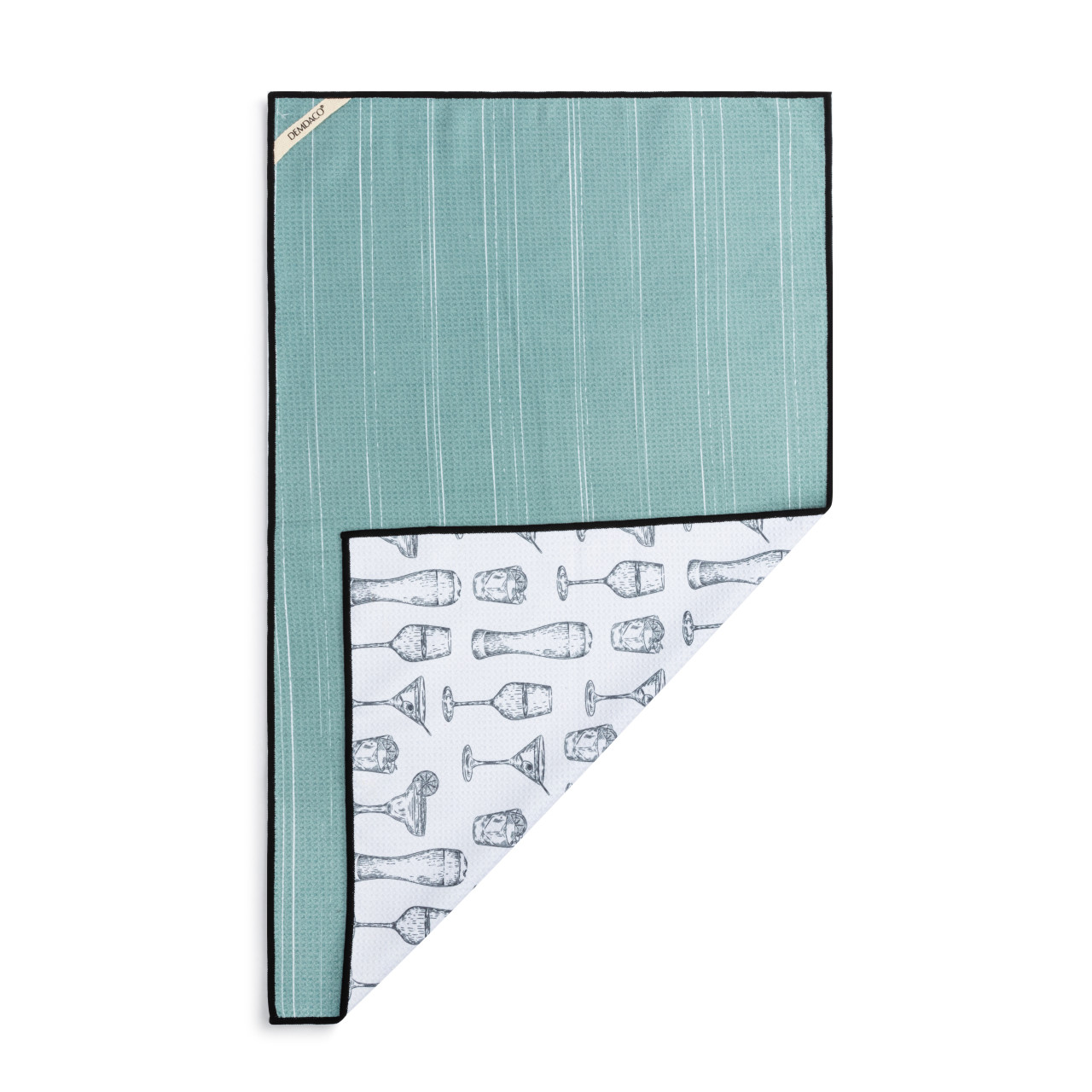 Cocktail Glasses Absorbent Reversible Towel - 18x30in thumbnail