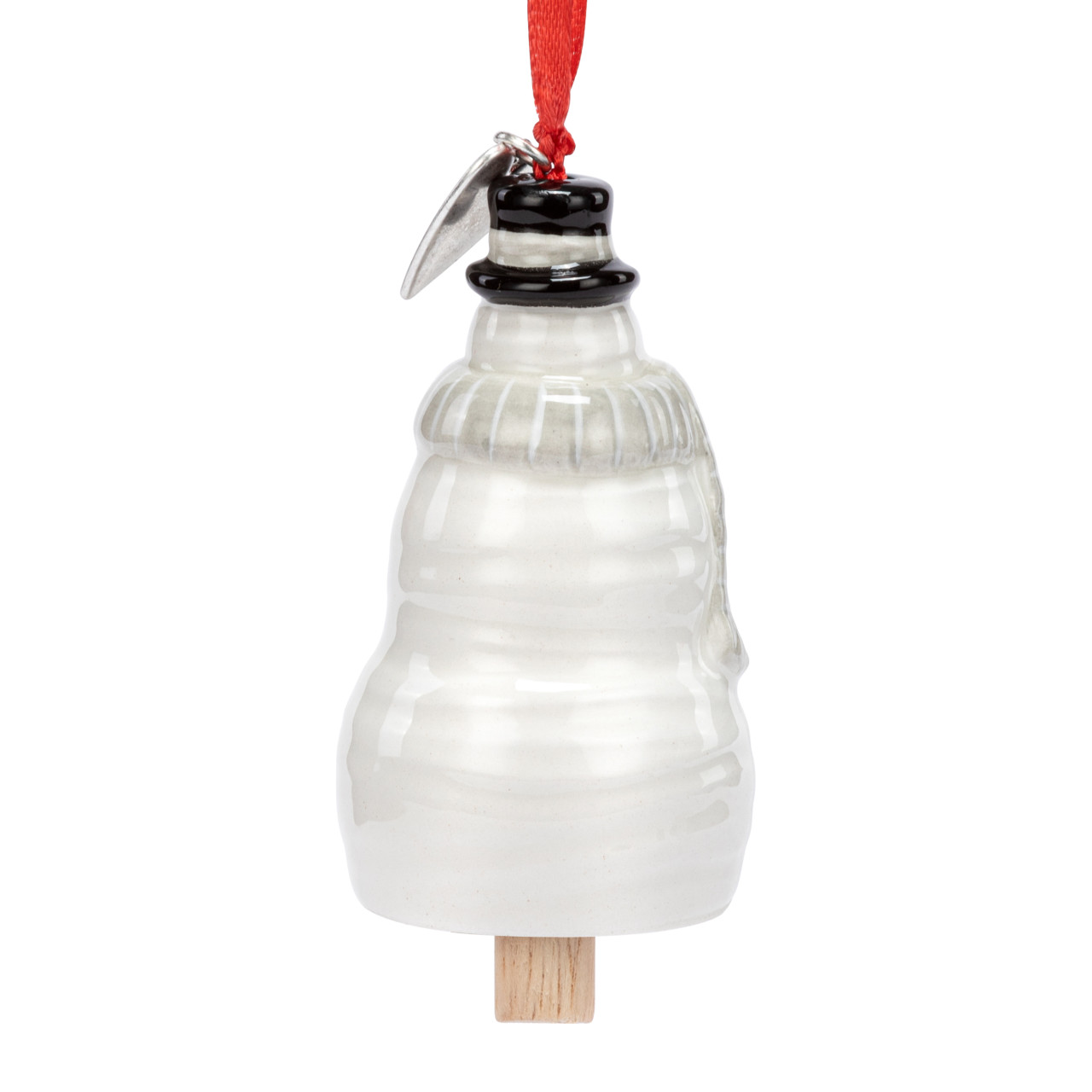 Xoxo Snowman Red Heart Mini Bell Ornament - 1.5x3in thumbnail