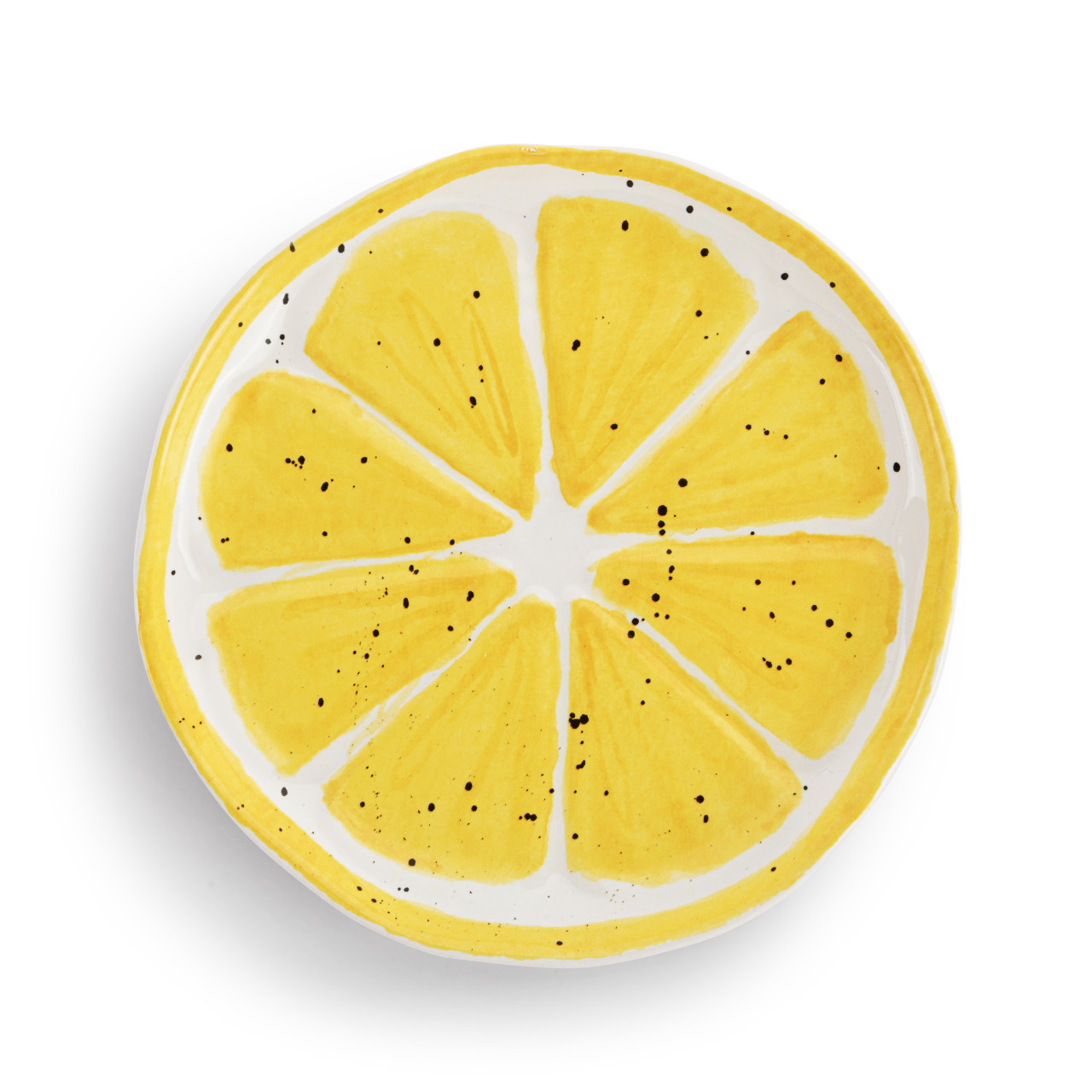 Lemon Shaped Ceramic Plate - 8in thumbnail