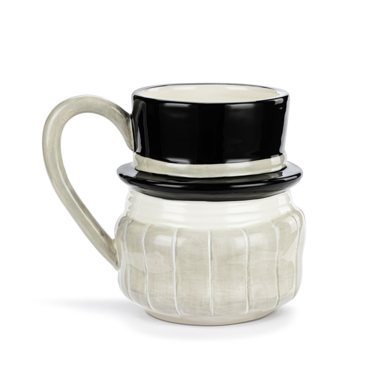 Snowman Red Heart Cream Ceramic Mug - 20oz thumbnail