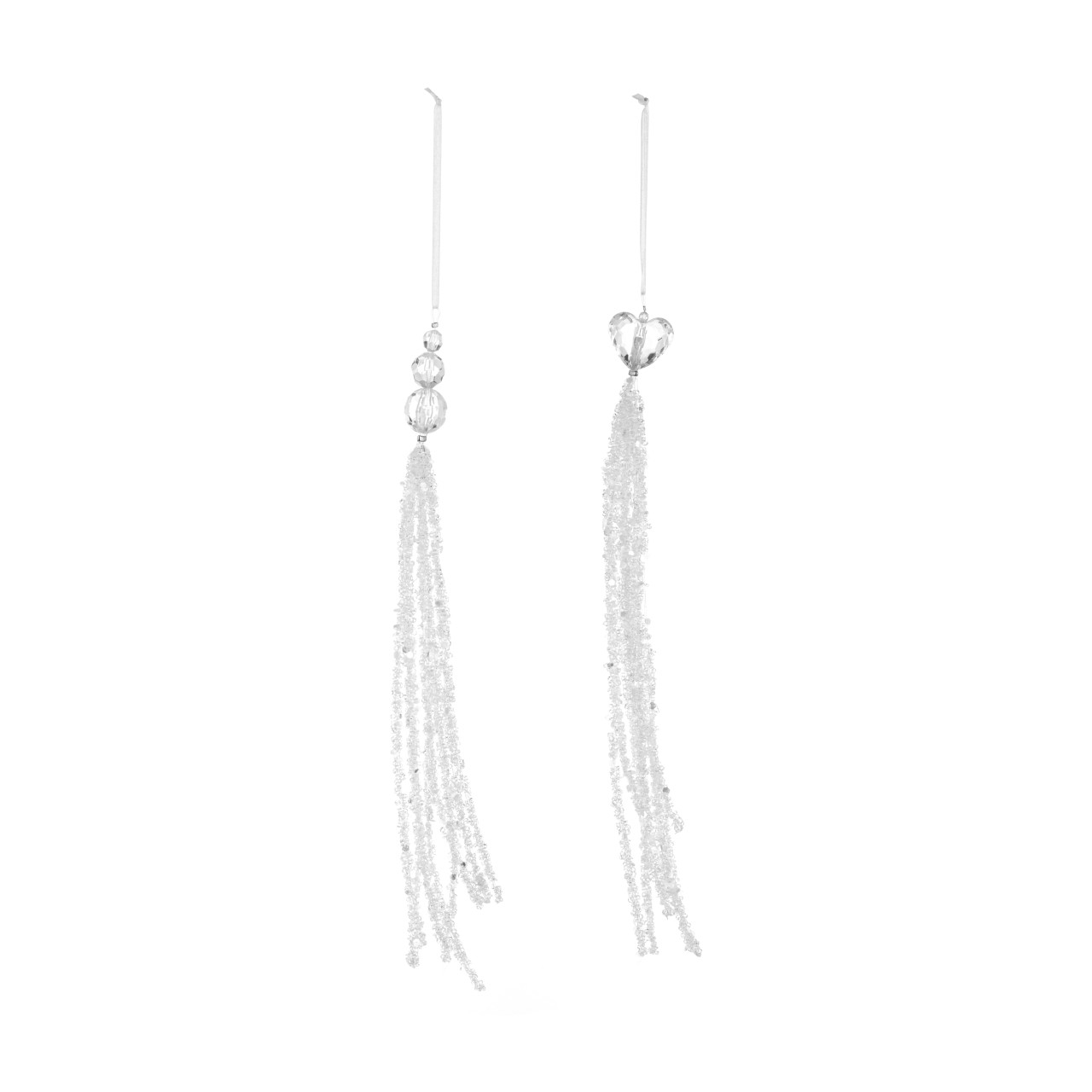 Sparkly Sequin Tassel Ornaments 2 Assorted - 2x10in thumbnail