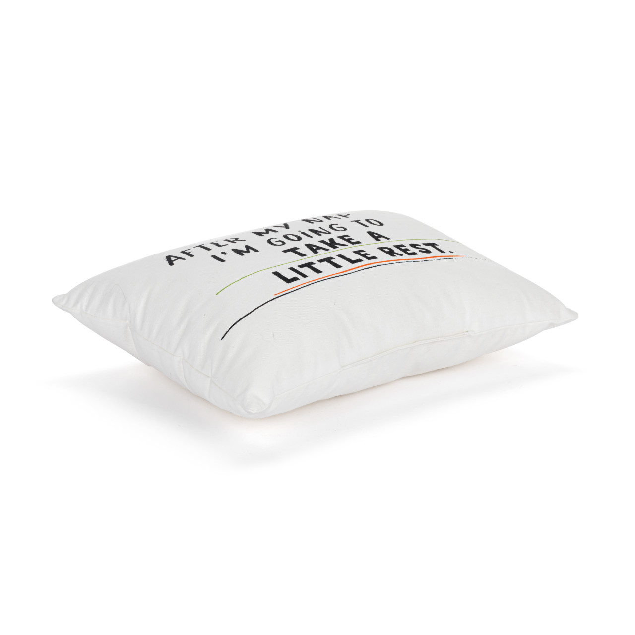 Live From Snack Time Take a Little Rest White Accent Pillow - 14x10in thumbnail