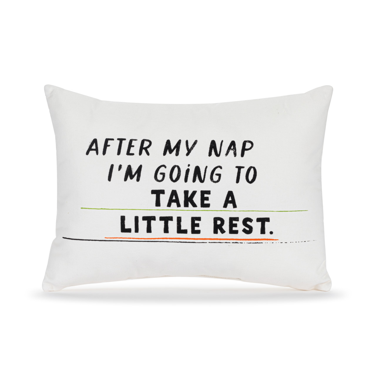 Live From Snack Time Take a Little Rest White Accent Pillow - 14x10in thumbnail