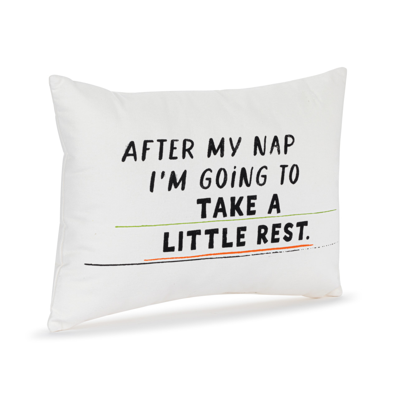 Live From Snack Time Take a Little Rest White Accent Pillow - 14x10in thumbnail
