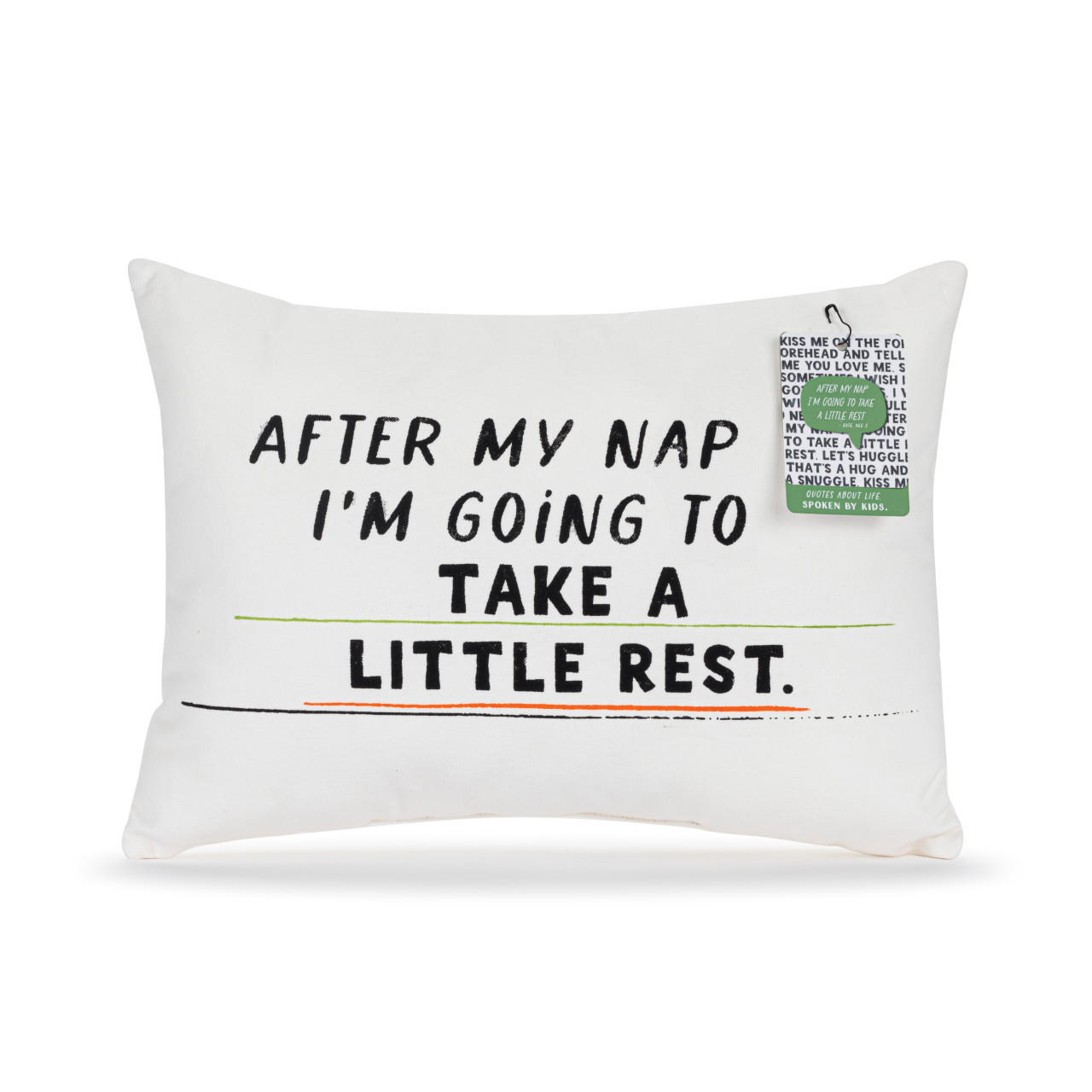Live From Snack Time Take a Little Rest White Accent Pillow - 14x10in thumbnail