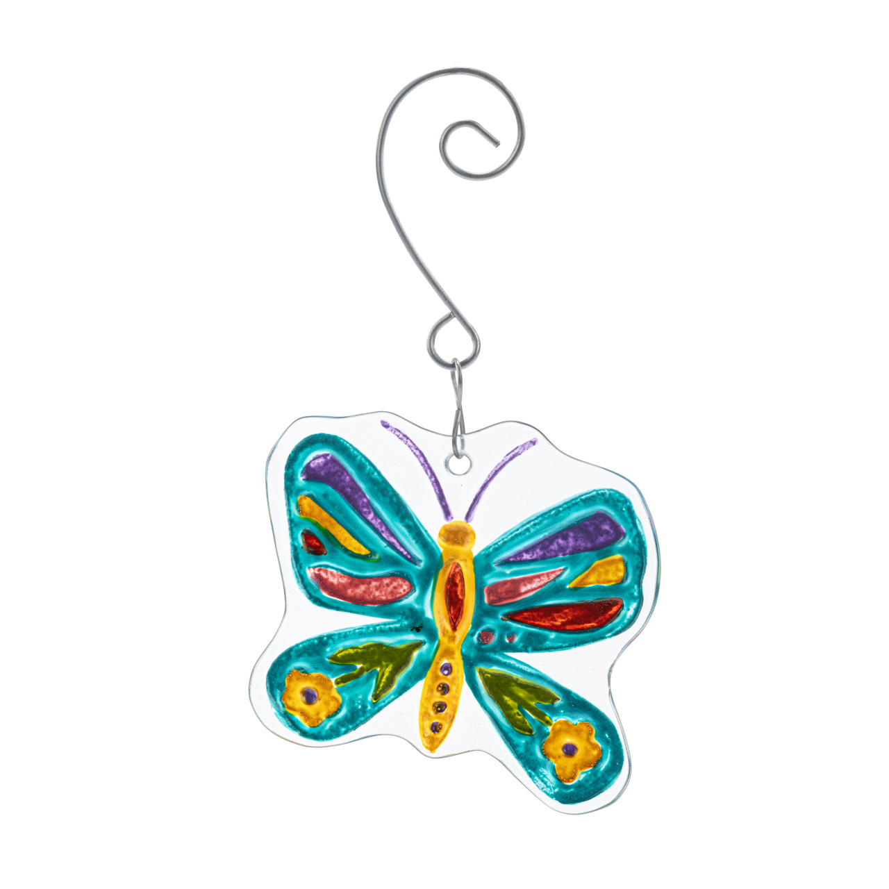 Butterfly Glass Ornament - 4in thumbnail