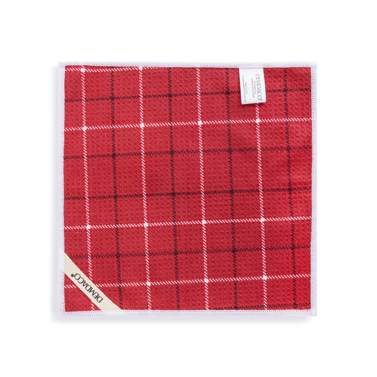 Holly Plaid Absorbent Double Sided Dishcloths Set of 2 - 10in thumbnail