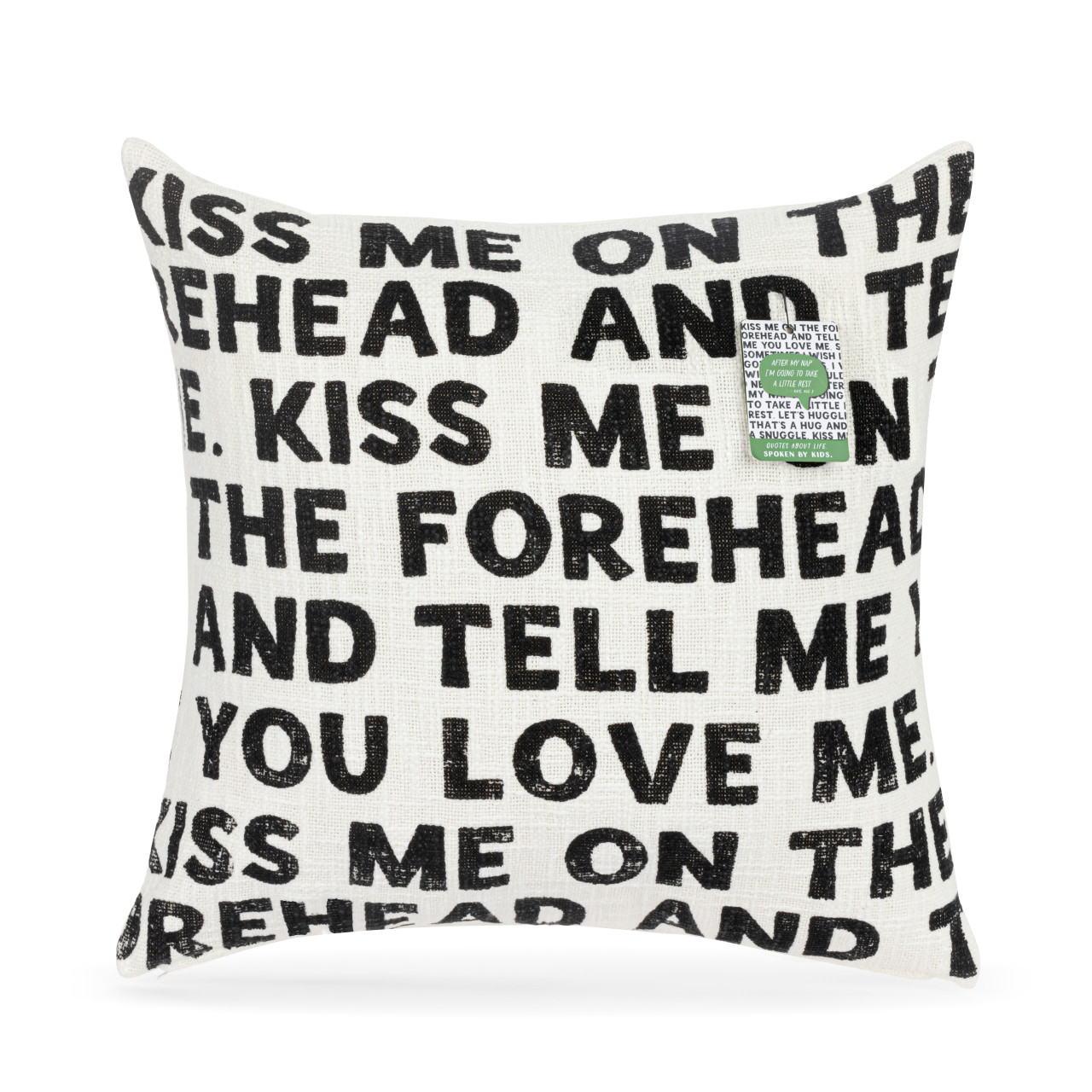 Live From Snack Time Tell Me You Love Me Square Pillow - 18in thumbnail