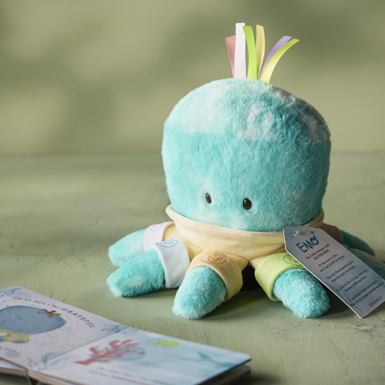 Emo the Emotional Octopus Stuffed Animal 14" x 7" thumbnail