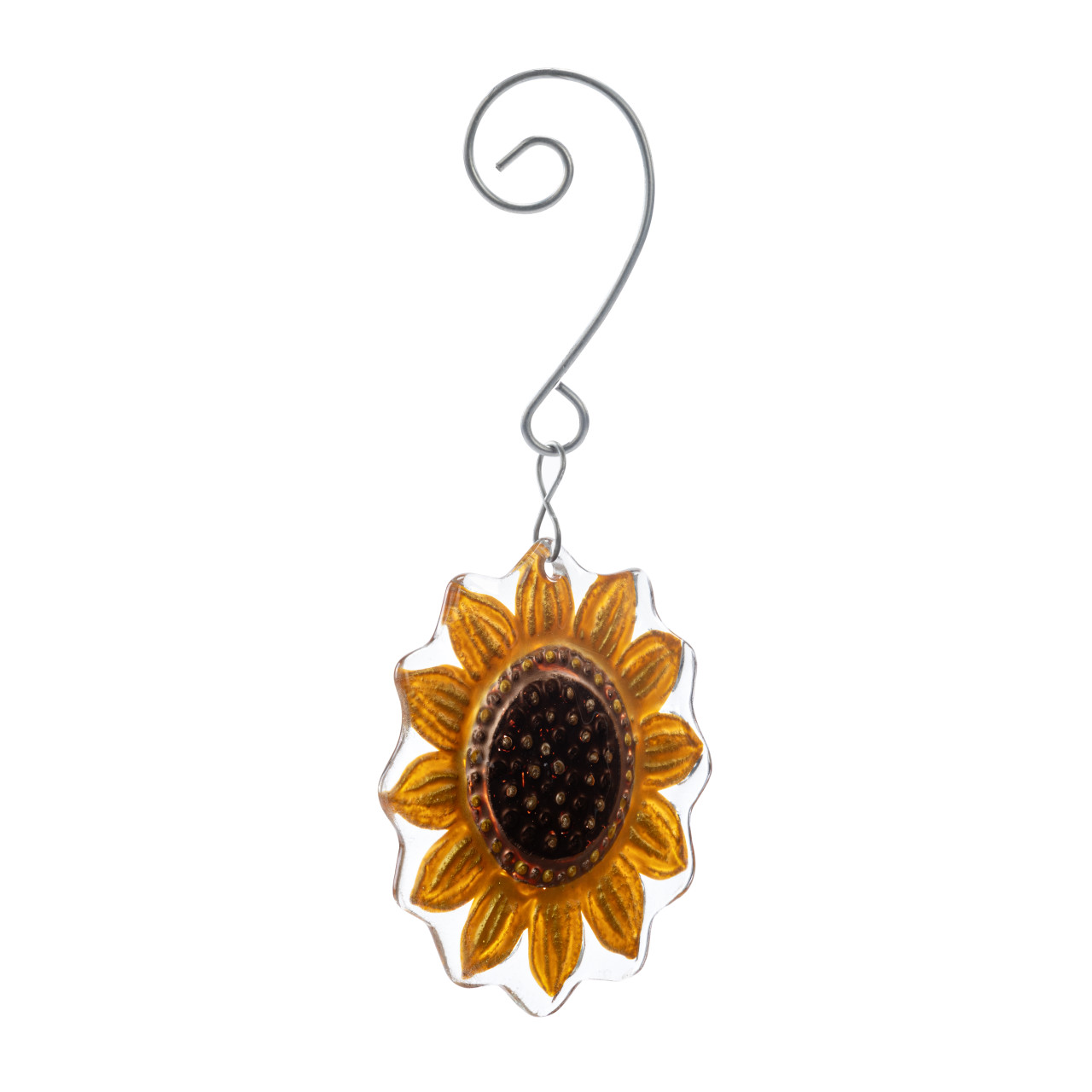 Sunflower Glass Ornament - 4in thumbnail