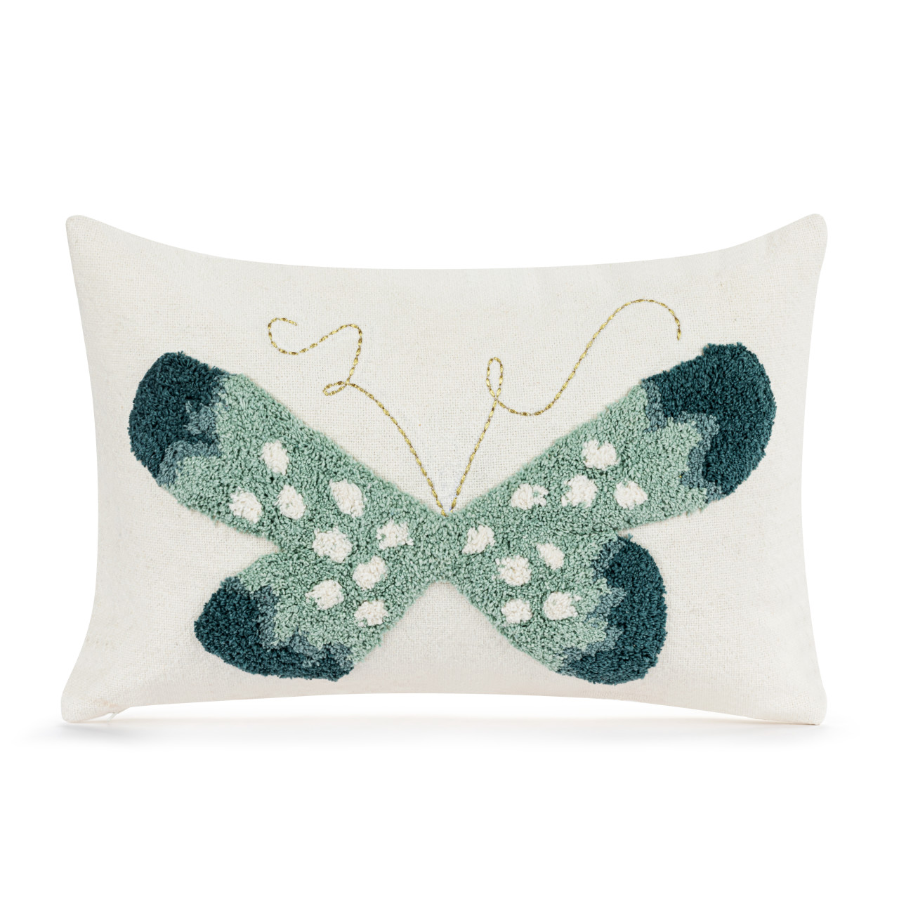 Blue Butterfly Rectangular Accent Pillow - 18x12in thumbnail