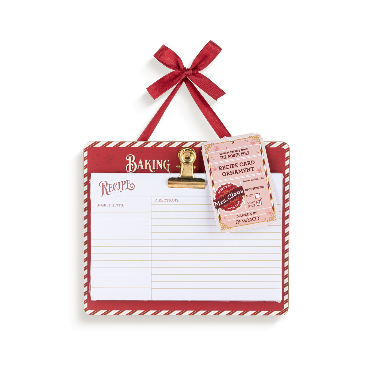 Baking Memories Recipe Card Holder Ornament - 6.5x5.5in thumbnail