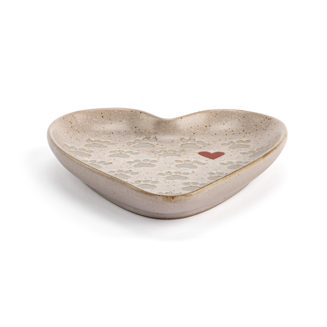 Paw Print Heart Shaped Spoon Rest - 4.5x6.5in thumbnail