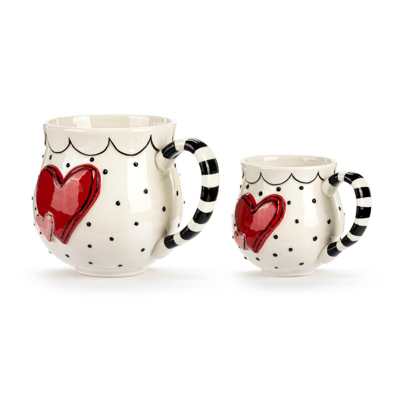Double Heart Big Little Mug Set thumbnail