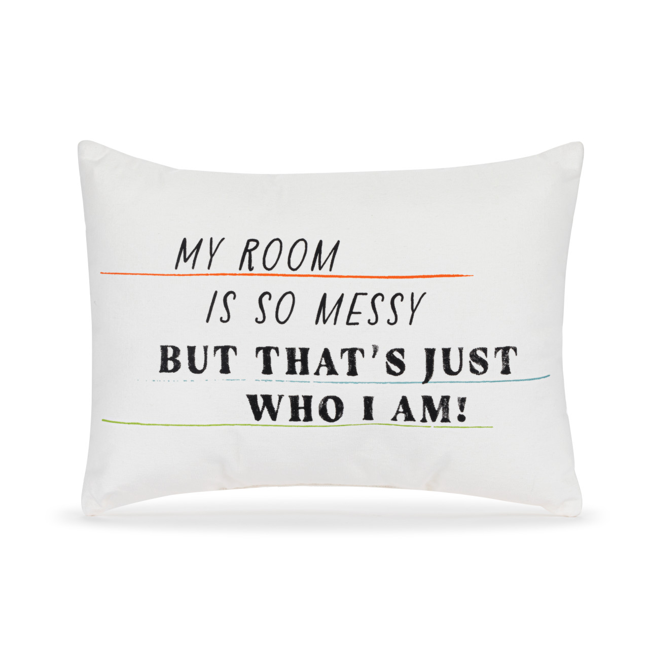Live From Snack Time Just Who I Am White Accent Pillow - 14x10in thumbnail